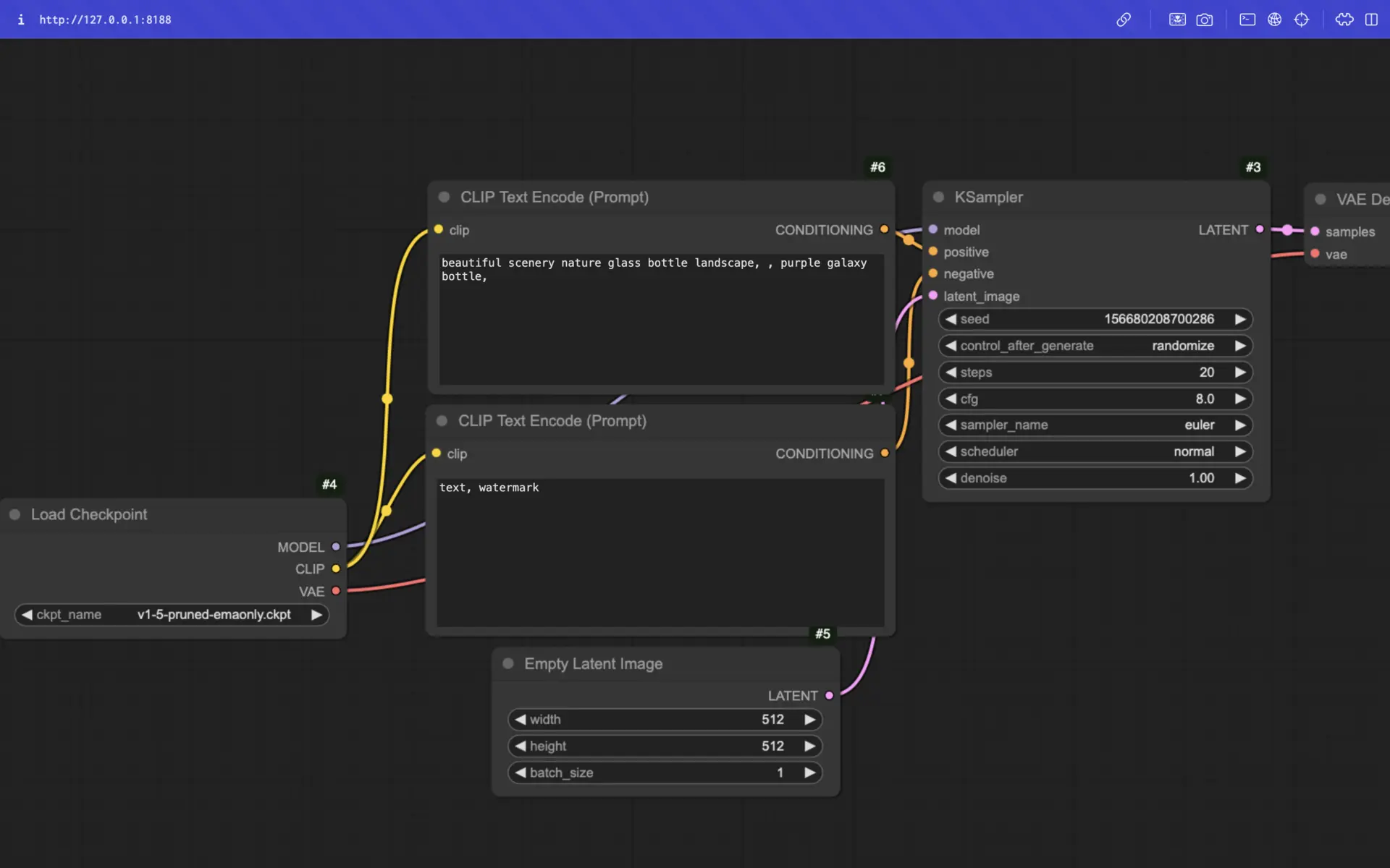 Zoomed-in view of ComfyUI